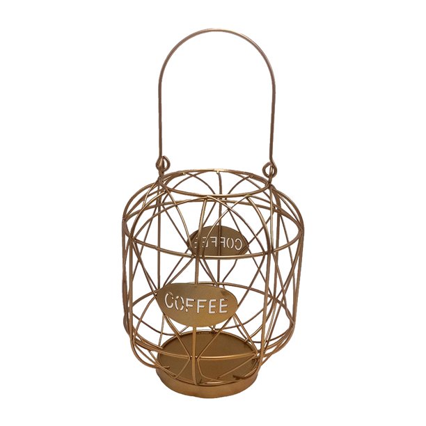 Sostenedor de la cápsula de café, jaula de la cápsula de café, cesta de almacenamiento de la cápsula de café Universal cesta de la taza de café - De Oro dorado Sunnimix Cesta de almacenamiento de cocina
