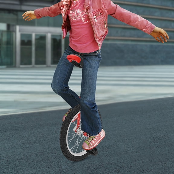 1 PCS Red Adjustable Exercise Unicycle(Color Options), Outdoor Unicycle, One Wheel Bike For Office Workers, Cycling Enthusiasts, 65-75kg/143. 3-165. 35lbs Load Bearing Capacity
