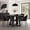 Black embossed, variant on 43" Round Dining Table with Storage Shelf & Wooden Pedestal – Farmhouse Circle Table for 4-6, Space-Saving Kitchen Table for Living Room, Apartment, Table Only
