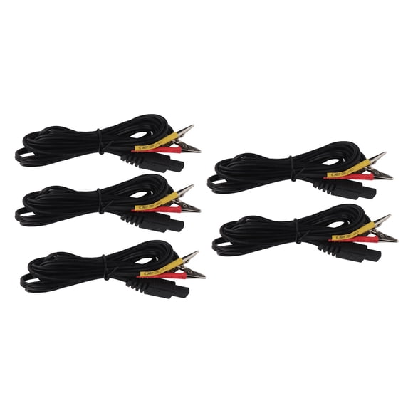 Cable de electrodo TENS BuyWeekMX 5 piezas Máquina terapéutica Clip Electrodo