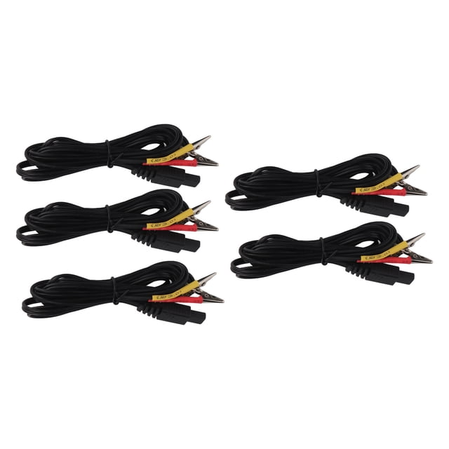 Cable de electrodo TENS BuyWeekMX 5 piezas Máquina terapéutica Clip Electrodo
