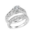thumbnail image 1 of MDEAN Wedding Band Set Sterling Silver, 1 of 1