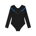 thumbnail image 5 of iiniim Girls One Piece Sequins Rhinestone Long Sleeve Leotards Athletics Gym Dance Unitard Bodysuit, 5 of 7