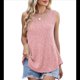 thumbnail image 2 of Camisetas Sin Mangas para Mujer, Túnicas Básicas de Verano, Ropa Suave, Conjuntos Casuales de Moda 2025. Rosa XL, 2 of 10
