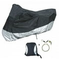 thumbnail image 2 of Covered Living Heavy Duty Motorcycle Cover (L) w/ Cable & Lock. Fits up to 84"L Bike in Black, 2 of 8