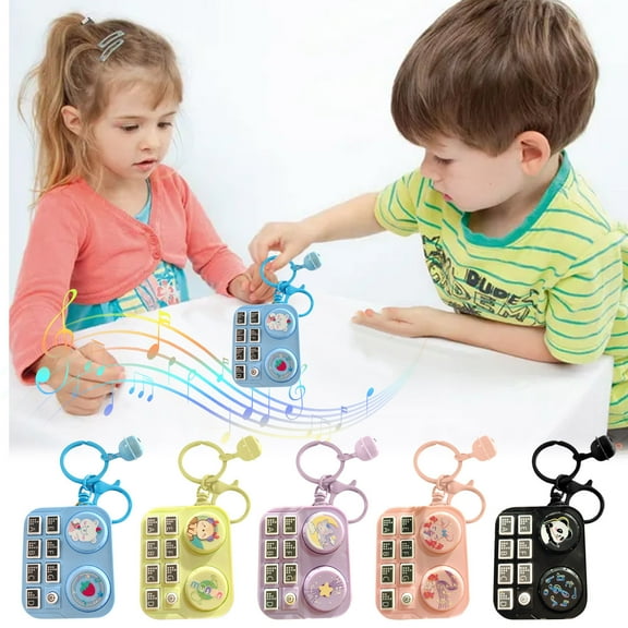 Viflosae Boys Toy Kids Graduation Gifts Christmas Toys for Kids Funny Toy Keychain Pendant DJ Keychain Mini Musical Instrument Car Keychain Bag Pendant Screen-Free Entertainment