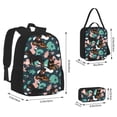 thumbnail image 4 of Naloa Rottweiler Print Large Capacity Backpack Lunch Bag Pencil Case Combination 3 Piece Set for Student, 4 of 8