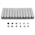 thumbnail image 3 of 12 Piece Heart-Shaped (Love) Metal Stamp Set, 3mm (1/8 Inch) Metal Punch Stamp Kit for Metal Punching, 3 of 5