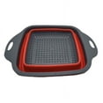 thumbnail image 2 of Space Saving Collapsible Silicone Kitchen Colander Food Strainer - Red, 2 of 3