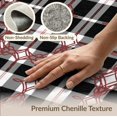 thumbnail image 6 of ODIKA 5'x7' Washable Area Rug Check With Hello Lettering Christmas Motif Buffalo Plaid Farmhouse Playful for Small Living Room, Bedroom, Easy Care, Non-Shedding, Pet Friendly, 6 of 7