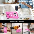 thumbnail image 5 of Allytechgroup Magsafe Compatible for Apple iPhone 16 Pro Case, [Include 1x Screen Protector] Matte Back Cover Magnetic Slim Fit Ring Holder Kickstand Bumper Case for Women Men, Rose, 5 of 6