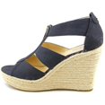 thumbnail image 2 of MICHAEL Michael Kors Womens Damita Canvas Wedge Espadrilles, 2 of 5