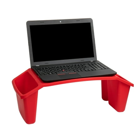 Mind Reader - Kids Lap Desk, Activity Tray, Drawing, Stackable, Portable, Plastic, 22.25"L x 10.75"W x 8.5"H, Set of 2 - Red