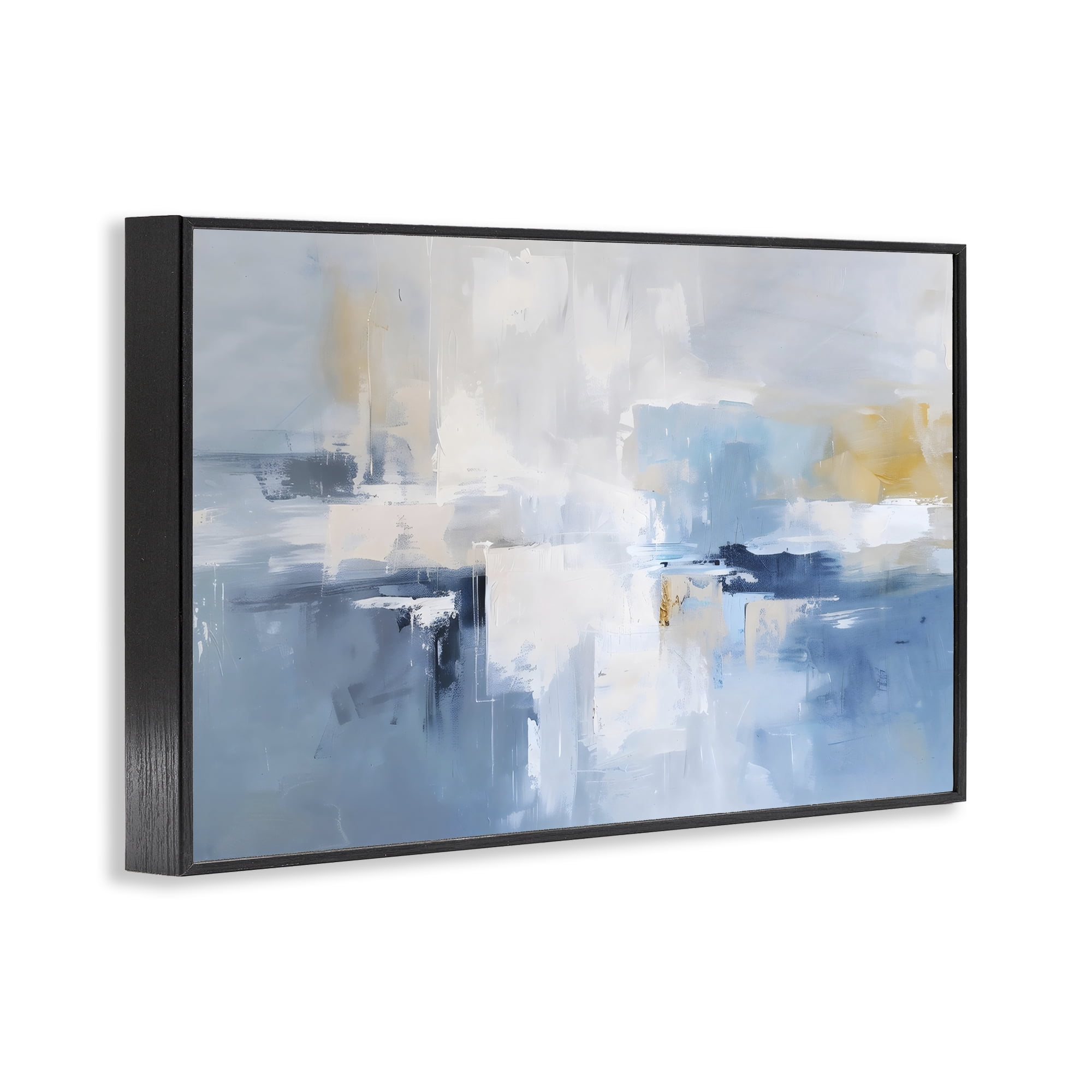 Stupell Industries Blue Sea Mist Horizon Black Framed Giclee Art, design by Creative Studio