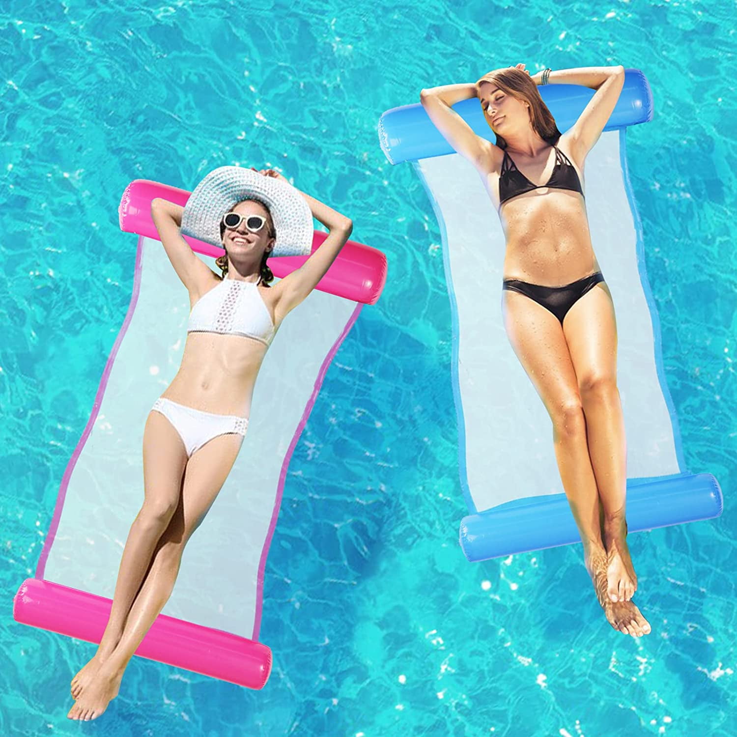 Originalsourcing 1 Pc Inflatable Floats Hammock, Inflatable Pool Rafts Swimming Hammock Pool Swimming Accessories for Adults Kids Outdoor Pool Beach Party -