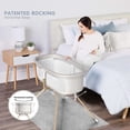 thumbnail image 3 of ANGELBLISS 3 in 1 Flat Rocking Bassinet & Portable Travel Bedside Crib, Side to Side Manual Rocking Motion Bassinet, Mattress Included (White)(0-6month), 3 of 7