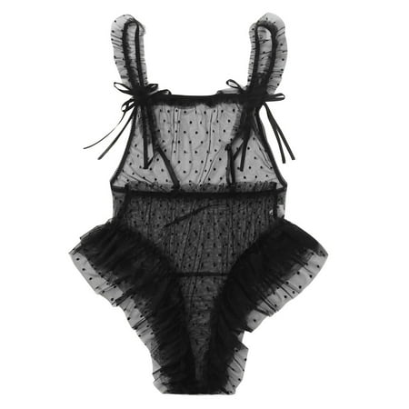 Floleo Women s Jumpsuit Clearance Summer Fall New Women Plus Size Lace Lingerie Jumpsuit Underwear Bodysuit Sleepwear Teddy Deals