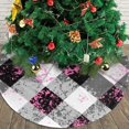 thumbnail image 3 of Falda para árbol de Navidad con cuadros escoceses en diagonal (1), suave y divertida, decoración navideña navideña de granja de 30", 3 of 4