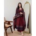 thumbnail image 4 of KLOSIA Women's Rayon Printed Anarkali Kurta and Pant with Dupatta Set  - Indian Ethnic Traditional Wear Anarkali Kurta Set, 4 of 7