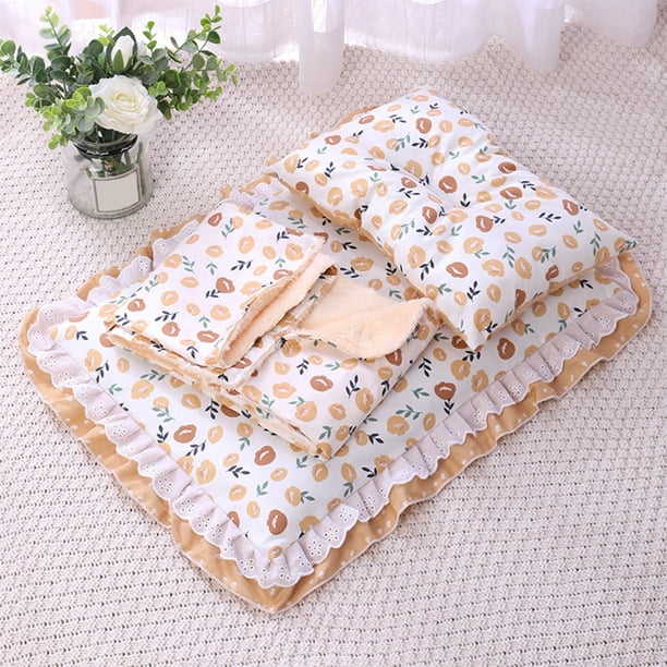 Juego de 3 mantas para mascotas, colchoneta para dormir con diseño floral para gatos, para todas las estaciones, cama universal para mascotas, cama para gatos, colchoneta para perros y Akmoler