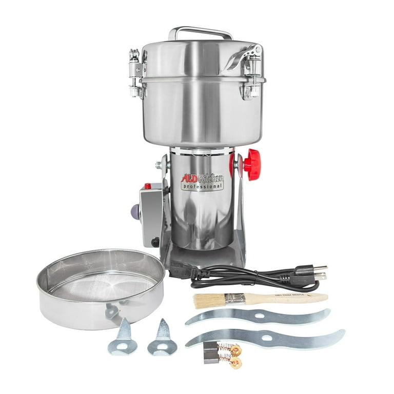 ALDKitchen Grain Mill Grinder | 2000 Grams | Electric High-Speed Grinder Machine | Wheat, Spices & Nut Chopper | Swing Type