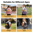 thumbnail image 6 of DAKIMOE Clear Backpack for School - 17 inch Large Heavy Duty Stadium Approved Clear Bookbag, See Through PVC Transparent Backpacks for Travel College Work, Black, 6 of 8