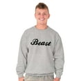 thumbnail image 3 of Beast Motivation Workout Gym Fitness Men's Crewneck Sweatshirt Brisco Brands S, 3 of 6