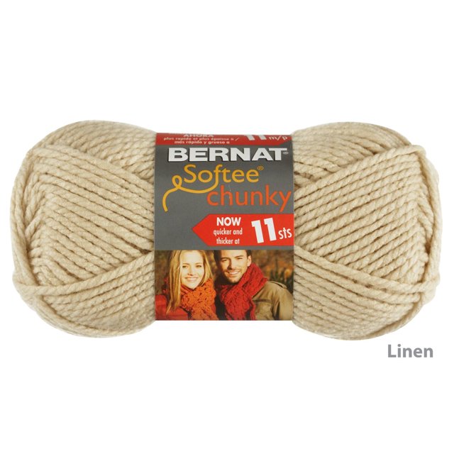 Bernat® Softee® Chunky™ Yarn, Acrylic #6 Super Bulky, 3.5oz/100g, 108 Yards