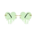 thumbnail image 2 of Harpily Women Sunglasses Retro Heart Shaped Frameless Alloy Resin UV Protection Glasses for Outdoor Casual Wear, 2 of 2