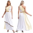 thumbnail image 2 of Aislor Robe de Danse Sans Manches Maxi Robe en Chiffon Superpositions Costume de Prière Tunique Champagne TTG, 2 of 7