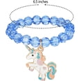 thumbnail image 2 of Paquete de 9 pulseras coloridas de unicornio, pulseras de unicornio para niñas, pulsera de cuentas de unicornio arcoíris para regalos de fiesta de cumpleaños, 2 of 6