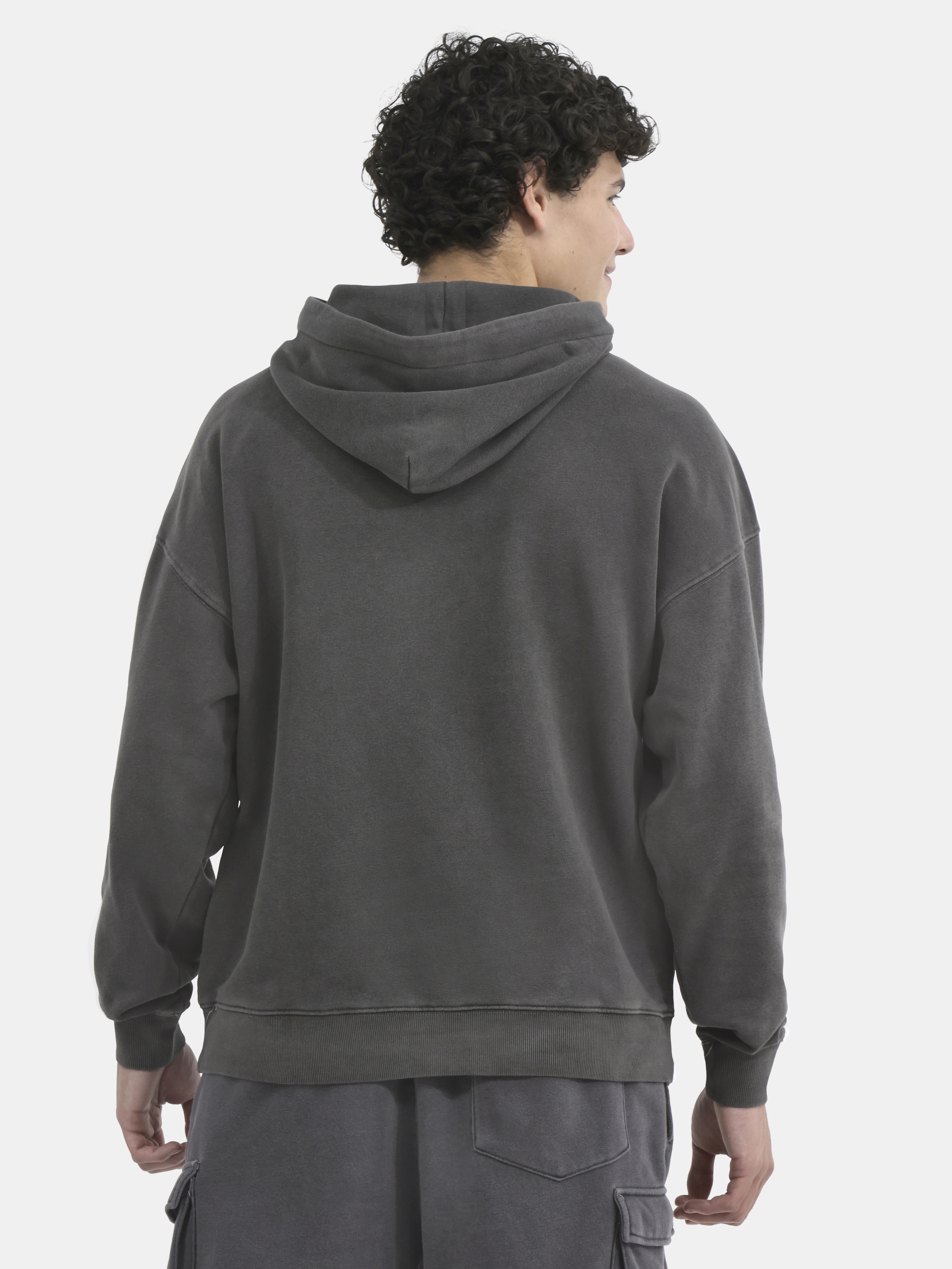 No Boundaries All Gender Oversized Graphic Hoodie with Long Sleeves, Men's and Big Men’s