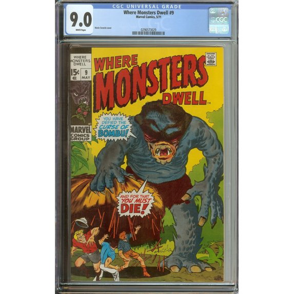Where Monsters Dwell #9 - CGC 9 Comic Book