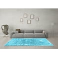 thumbnail image 3 of Ahgly Company Indoor Round Abstract Light Blue Contemporary Area Rugs, 6' Round, 3 of 4