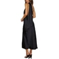 thumbnail image 2 of HLSOHJP Women's Halter Tie Neck Satin Dress Sleeveless Open Back Twisted Cutout Split Hem Slip Wedding Party Maxi Dress, 2 of 7
