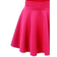 thumbnail image 3 of MBJ WB669 Womens Basic Versatile Strechy Flare Skater Skirt L NEON_FUCHSIA, 3 of 4