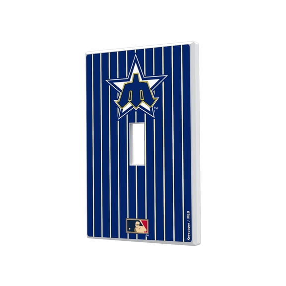 Seattle Mariners 1981-1986 Cooperstown Pinstripe Single Toggle Light Switch Plate
