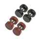 thumbnail image 4 of 2 pares de aretes de madera, aretes elegantes, piercings de túnel para hombres y mujeres Color2 (1.2x6x8mm), 4 of 5