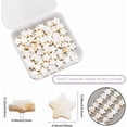 thumbnail image 2 of 1 caja de 80 cuentas de concha de estrella, cuentas naturales de agua dulce, blancas, naturales, de verano, conchas marinas, hebras espaciadoras sueltas con forma de estrella., 2 of 6