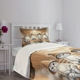 thumbnail image 3 of Ambesonne Cat Quilted Bedspread Set 2 Pcs, Funny Kittens in Hats at Sauna, Twin Size, Pastel Brown and Pale Grey, 3 of 5