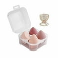 thumbnail image 2 of 4 Pcs Makeup Sponge Beauty Blender Set - Makeup Sponges For Foundation Blender With Egg Case And 1 Holder, Flawless For Cream, Powder And Liquid (Purple), 2 of 11