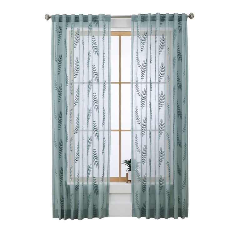 Better Homes & Gardens Embroidered Botanical Sheer Panel, 50"x108" photo 4