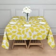 thumbnail image 3 of Yellow Lemon Fruit Slices White Pattern Square Tablecloth,Waterproof Square Table Cover,Wipeable Spillproof Washable Table Cover for Home Kitchen Party Decor 52"x52"(132x132cm), 3 of 6