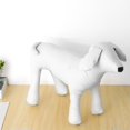 thumbnail image 4 of Leather Dog Mannequins Standing Position Dog Models Toys Pet Animal Shop Display Mannequin White L, 4 of 5