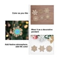 thumbnail image 4 of 24 piezas de recortes de madera para adornos de copos de nieve, árbol de Navidad de madera Abanopi Adornos de copo de nieve de madera, 4 of 5