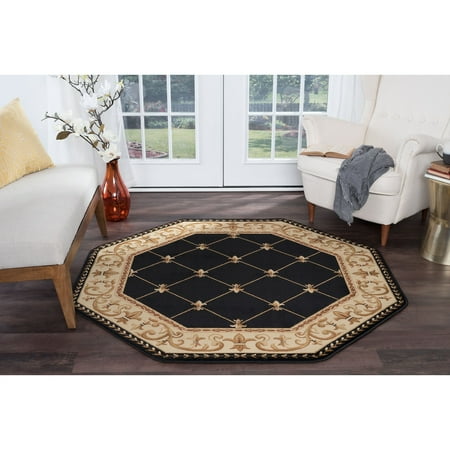 - Alise Rugs Soho Traditional Border Octagon Area Rug