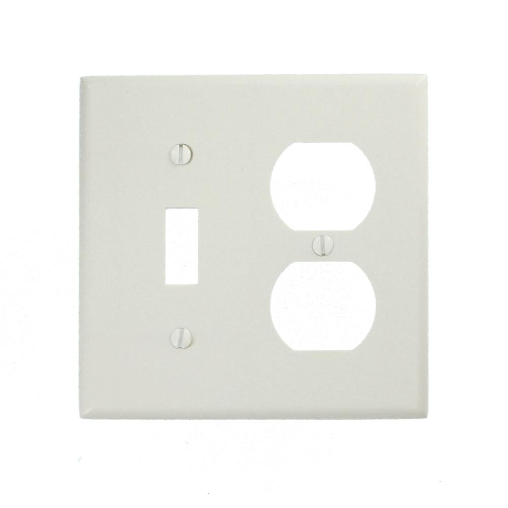 2 Pack Leviton White 2 Gang 1 Toggle 1 Decorator Rocker Wall Plate 1 Pack Walmart Com Walmart Com