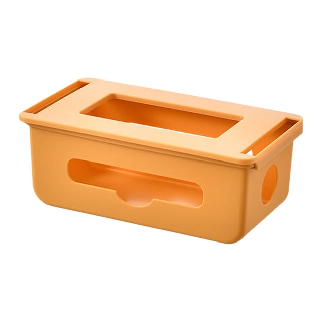 Cajón debajo del escritorio, bandeja de almacenamiento de mesa, bandeja de gestión de cables, multifuncional, autoadhesivo, acoplable para escritorio naranja Macarena Bandeja de almacenamiento de archivos