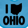 thumbnail image 4 of Inktastic I Love Ohio with State Silhouette Boys or Girls Baby Bib, 4 of 4