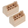 thumbnail image 1 of Minkissy 2Pcs Small Tool Chest Miniature Tool Box Chocolate Wooden For Mini House Layout Design Hobbyists, 1 of 5